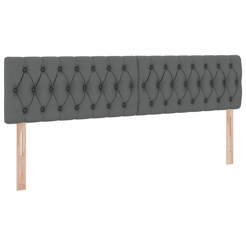 Opbergbed met LED met matras Donkergrijs 160 x 200 cm Stof is nu te koop bij PeponiXL, paradijselijk wonen!