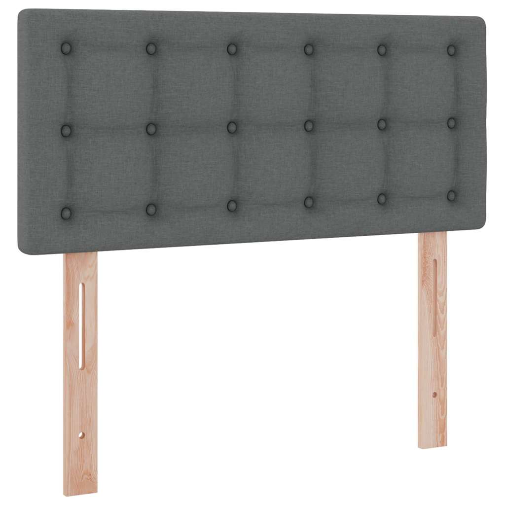Opbergbed met LED met matras Donkergrijs 90 x 200 cm Stof is nu te koop bij PeponiXL, paradijselijk wonen!
