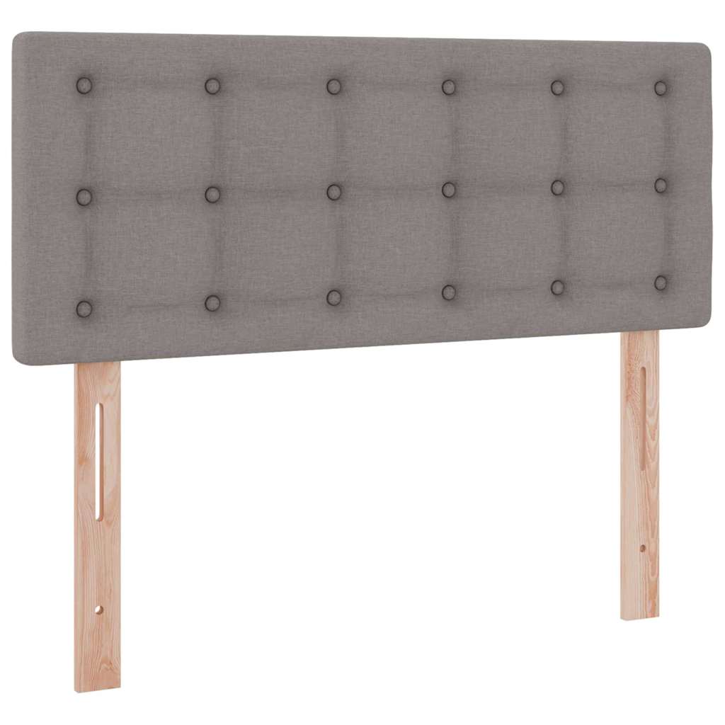 LED Opslagbed met Matras Taupe 120 x 190 cm Stof