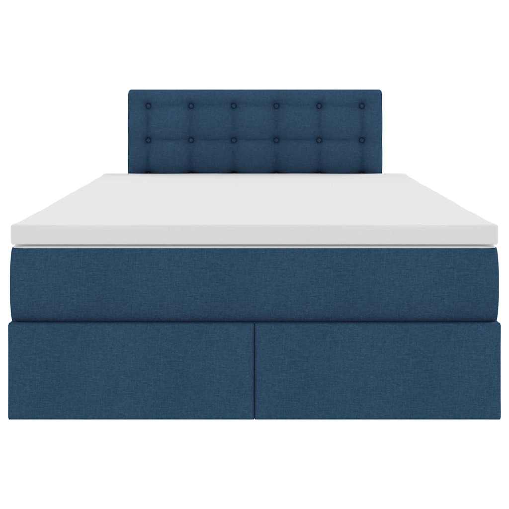 Opbergbed met LED met matras met LED Blauw 120 x 190 cm Stof is nu te koop bij PeponiXL, paradijselijk wonen!