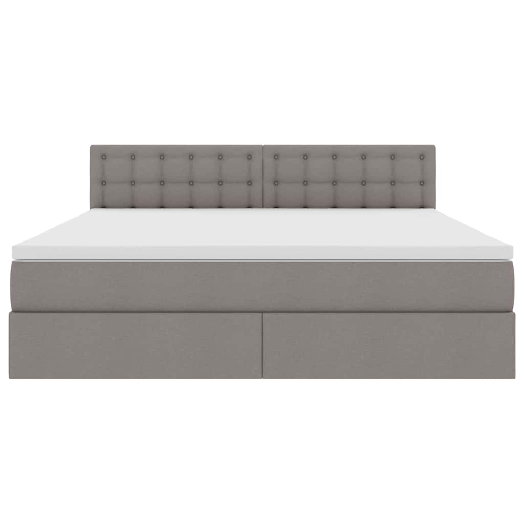 Opbergbed met LED met matras met LED Taupe 180 x 200 cm Stof is nu te koop bij PeponiXL, paradijselijk wonen!