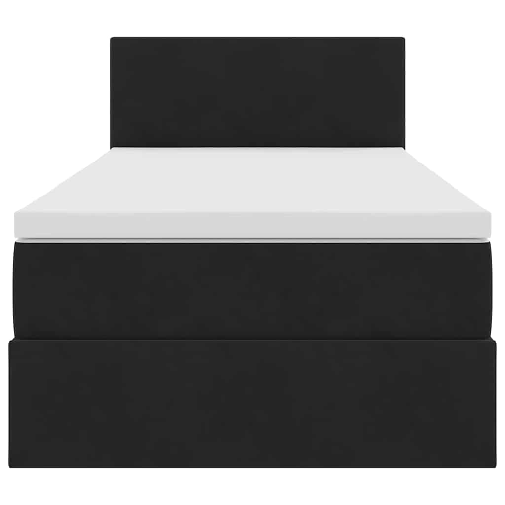 Opbergbed met LED met matras met LED Zwart 90 x 200 cm Fluweel is nu te koop bij PeponiXL, paradijselijk wonen!