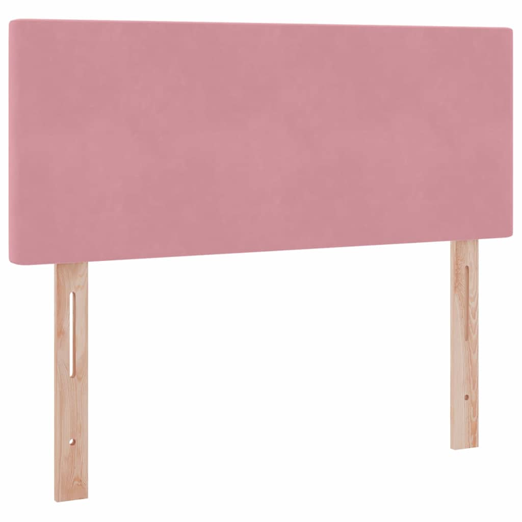 Opbergbed met LED met matras Roze 120 x 200 cm Fluweel is nu te koop bij PeponiXL, paradijselijk wonen!