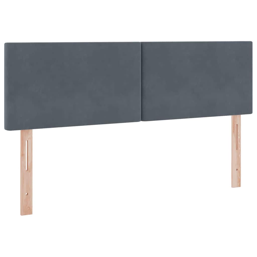Opbergbed met LED met matras Donkergrijs 140 x 200 cm Fluweel is nu te koop bij PeponiXL, paradijselijk wonen!