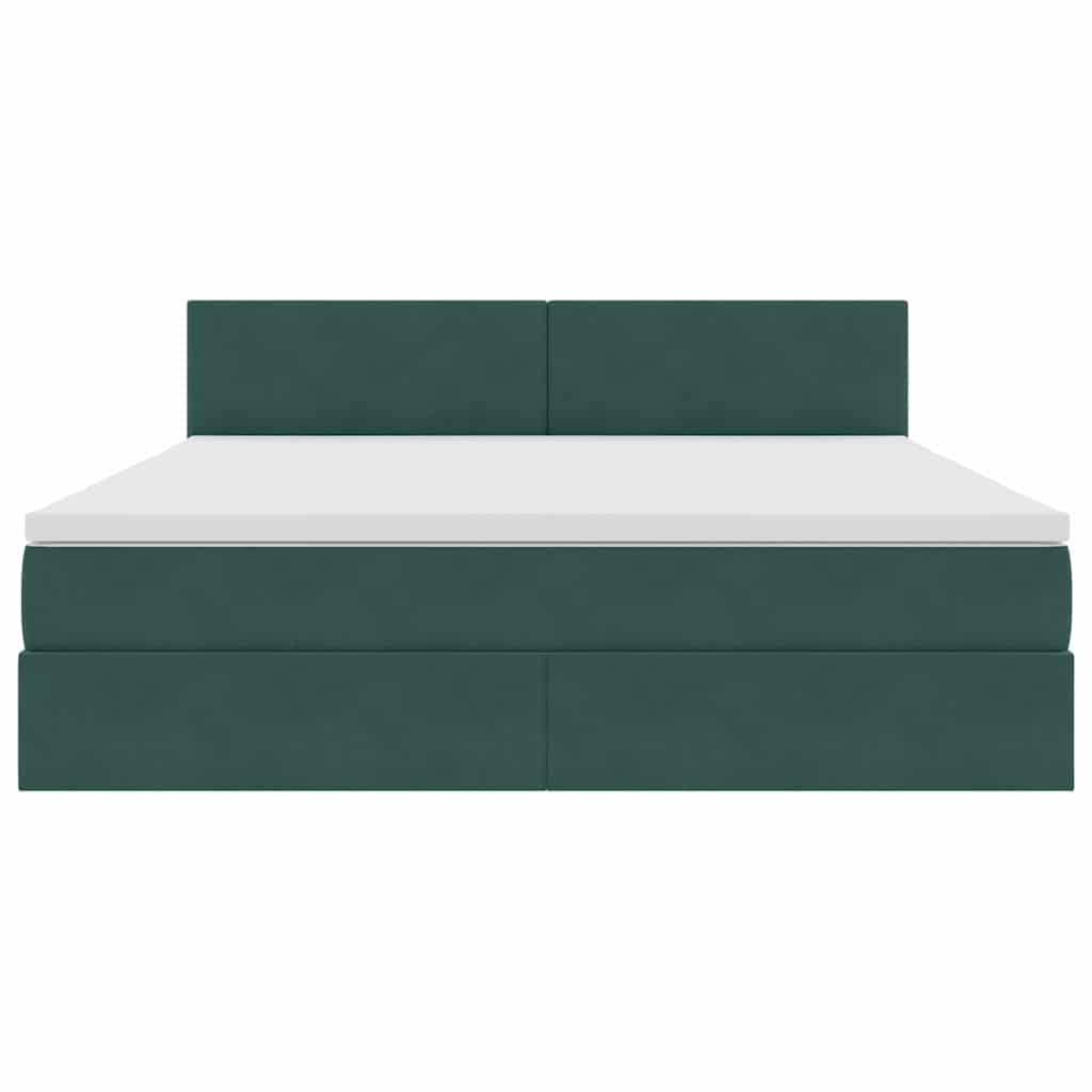 Opbergbed met LED met matras Donkergroen 180 x 200 cm Fluweel is nu te koop bij PeponiXL, paradijselijk wonen!