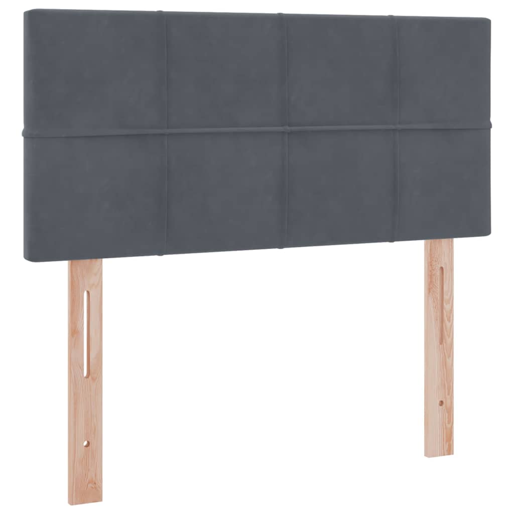 Opbergbed met LED met matras Donkergrijs 90 x 190 cm Fluweel is nu te koop bij PeponiXL, paradijselijk wonen!