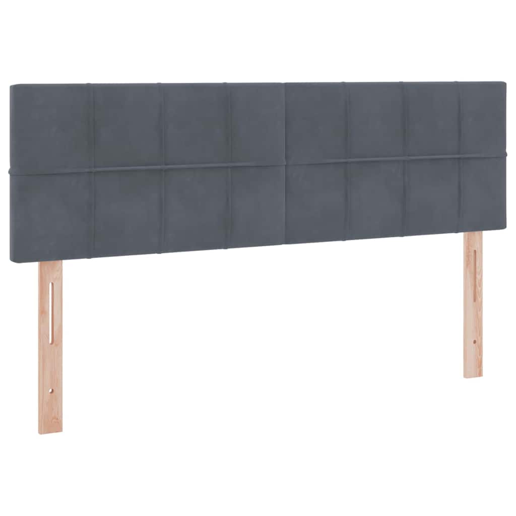 Opbergbed met LED met opslag Donkergrijs 140 x 190 cm Fluweel is nu te koop bij PeponiXL, paradijselijk wonen!