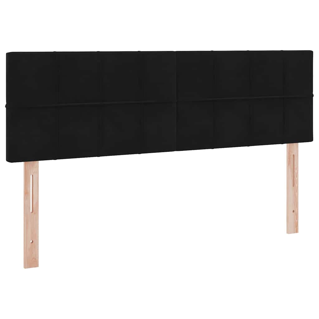 Opbergbed met LED met matras met LED Zwart 140 x 190 cm Fluweel is nu te koop bij PeponiXL, paradijselijk wonen!