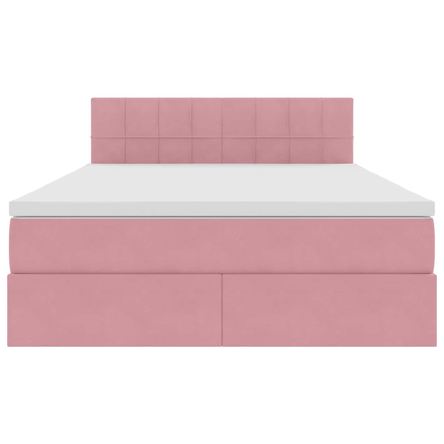 Opbergbed met LED met matras met LED Roze 140 x 190 cm Fluweel is nu te koop bij PeponiXL, paradijselijk wonen!