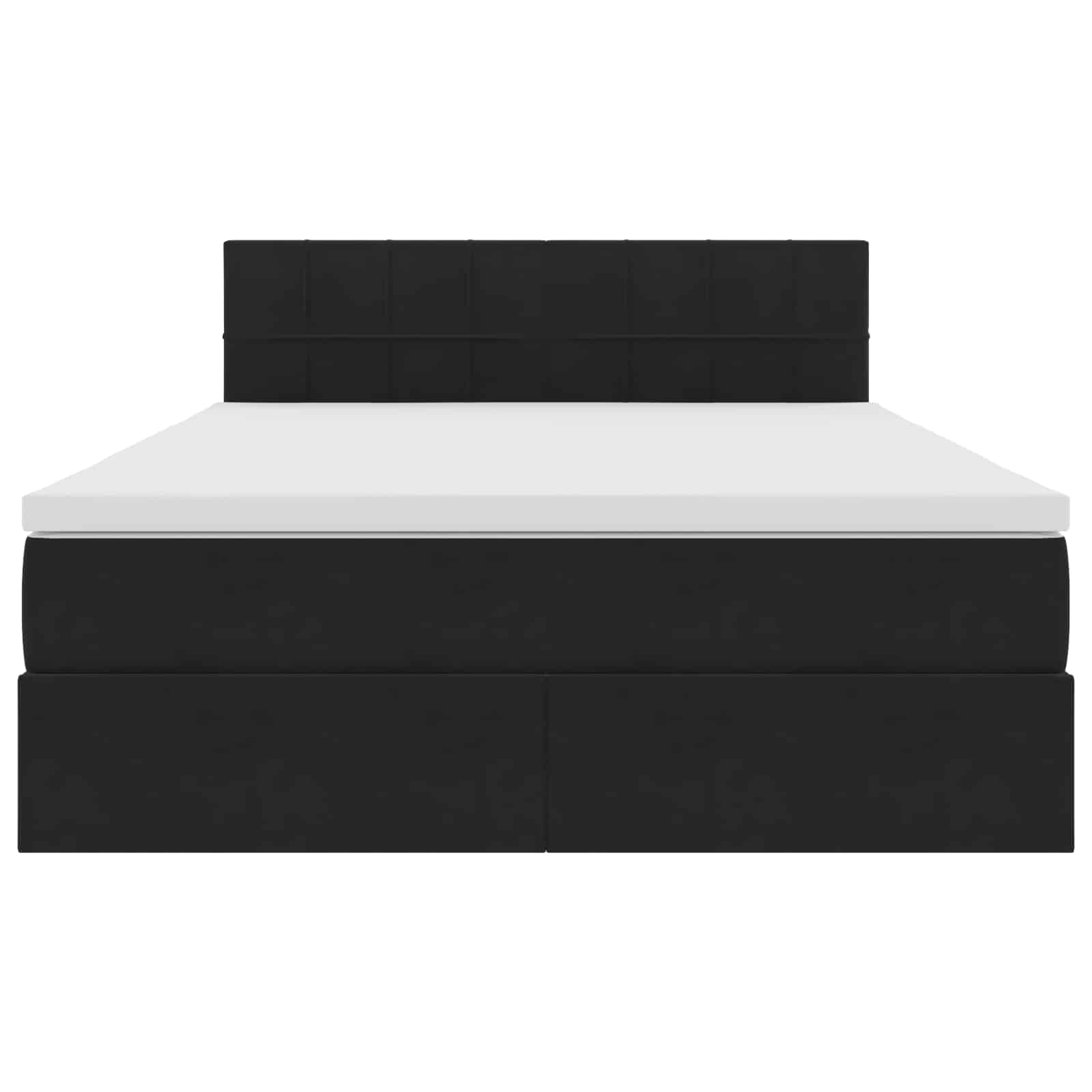 Opbergbed met LED met matras met LED Zwart 140 x 200 cm Fluweel is nu te koop bij PeponiXL, paradijselijk wonen!
