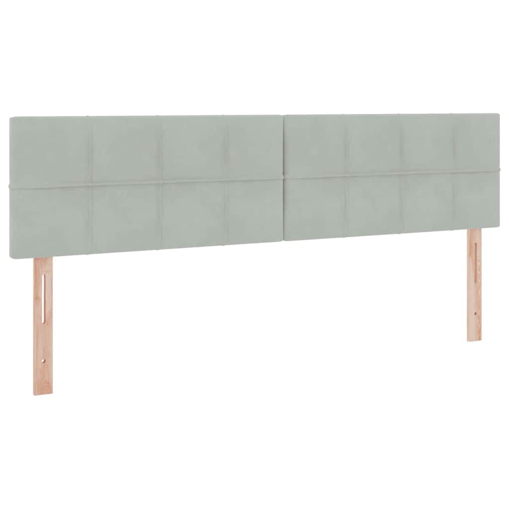 Opbergbed met LED met matras Lichtgrijs 180 x 200 cm Fluweel is nu te koop bij PeponiXL, paradijselijk wonen!