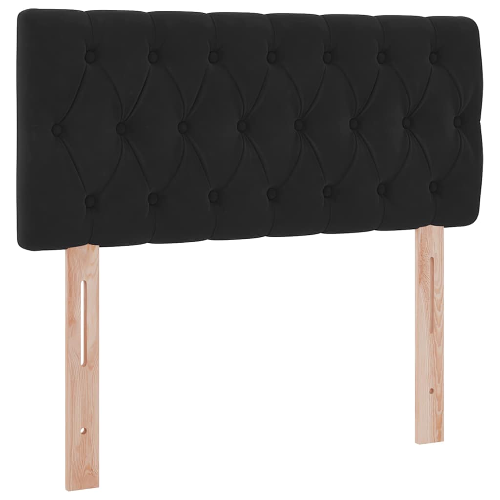 Opbergbed met LED met matras met LED Zwart 90 x 200 cm Fluweel is nu te koop bij PeponiXL, paradijselijk wonen!