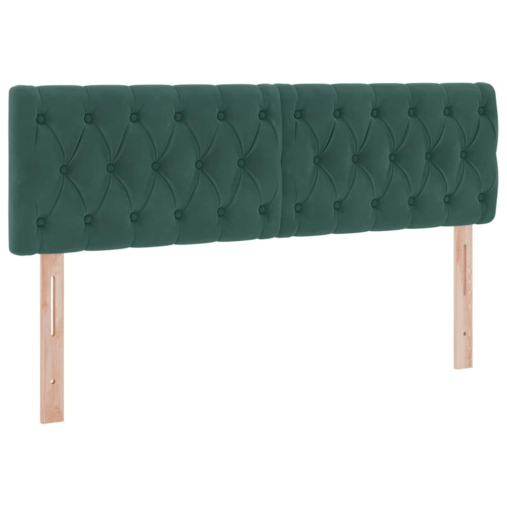 Opbergbed met LED met opslag Donkergroen 140 x 190 cm Fluweel is nu te koop bij PeponiXL, paradijselijk wonen!
