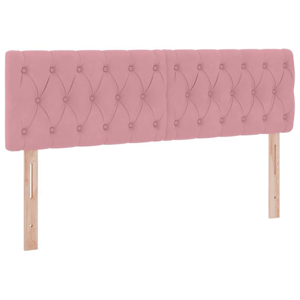 Opbergbed met LED met matras met LED Roze 140 x 200 cm Fluweel is nu te koop bij PeponiXL, paradijselijk wonen!