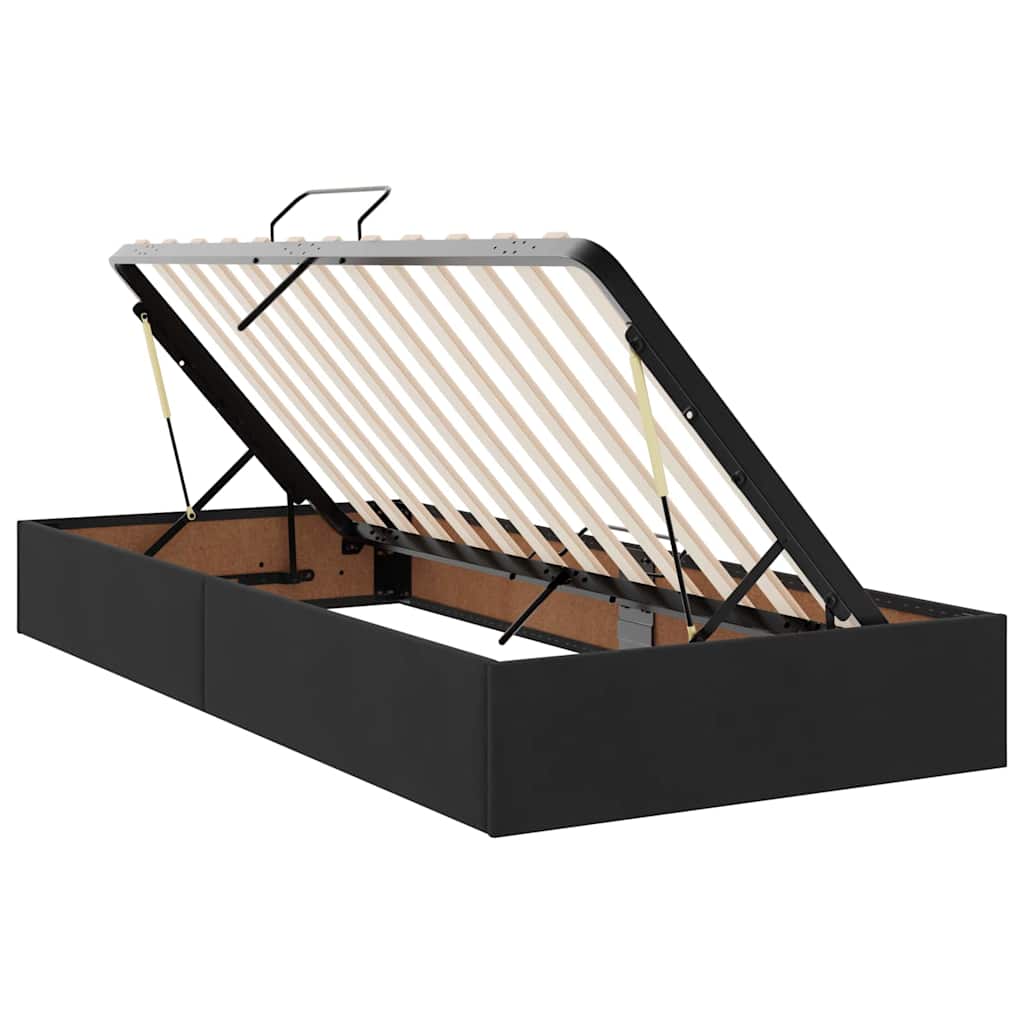 Opbergbed met LED met matras met LED Zwart 90 x 200 cm Fluweel is nu te koop bij PeponiXL, paradijselijk wonen!