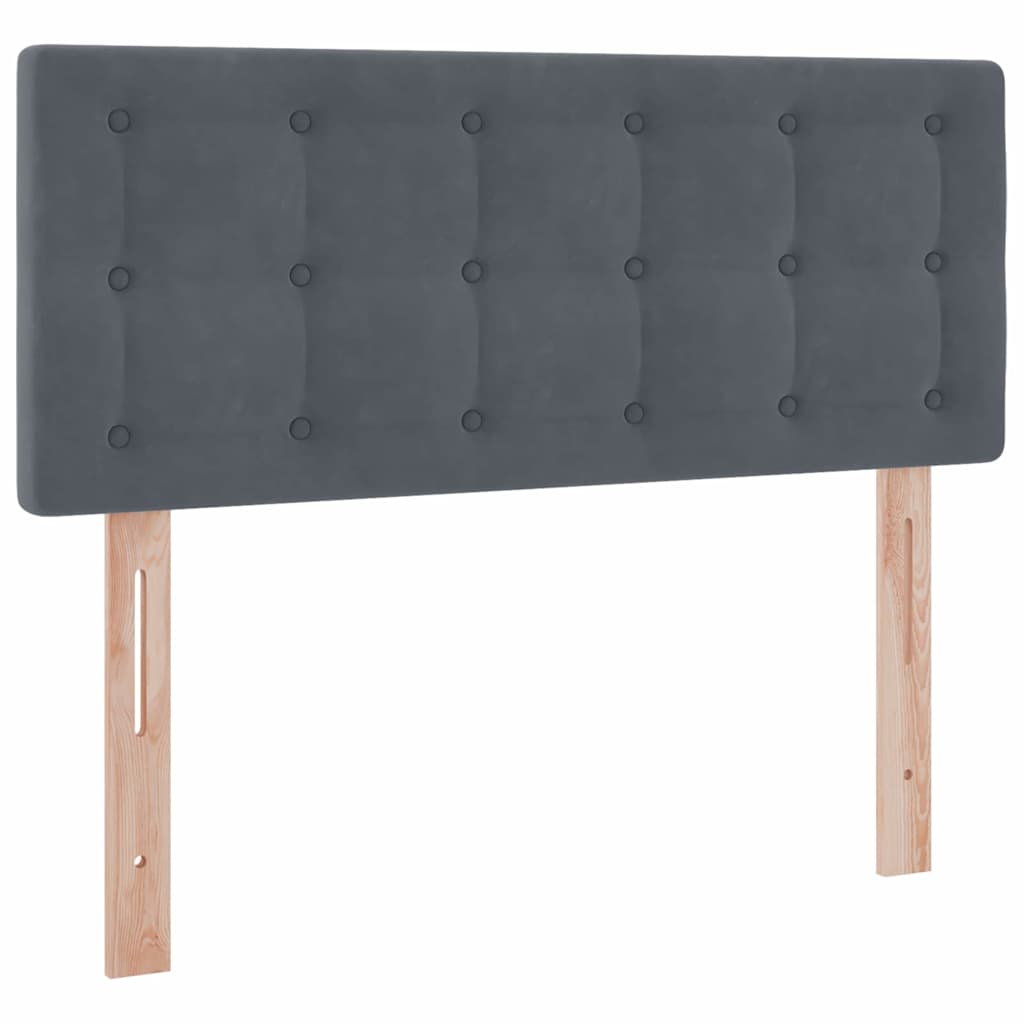 Opbergbed met LED met matras Donkergrijs 120 x 200 cm Fluweel is nu te koop bij PeponiXL, paradijselijk wonen!