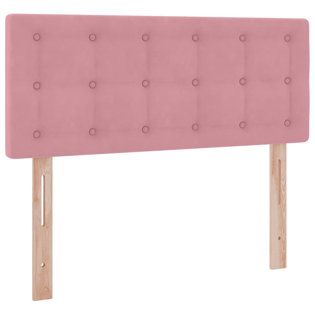 Opbergbed met LED met matras met LED Roze 120 x 200 cm Fluweel is nu te koop bij PeponiXL, paradijselijk wonen!