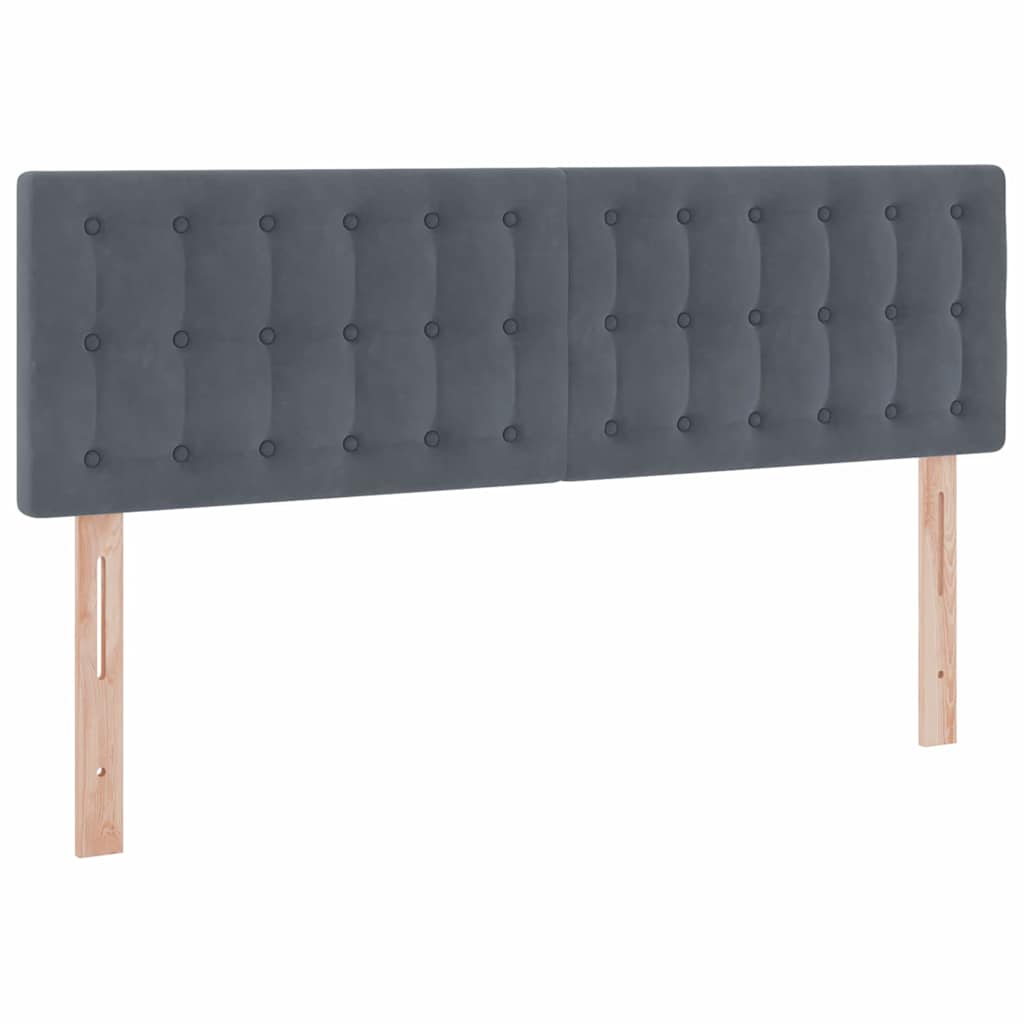 Opbergbed met LED met matras Donkergrijs 140 x 190 cm Fluweel is nu te koop bij PeponiXL, paradijselijk wonen!