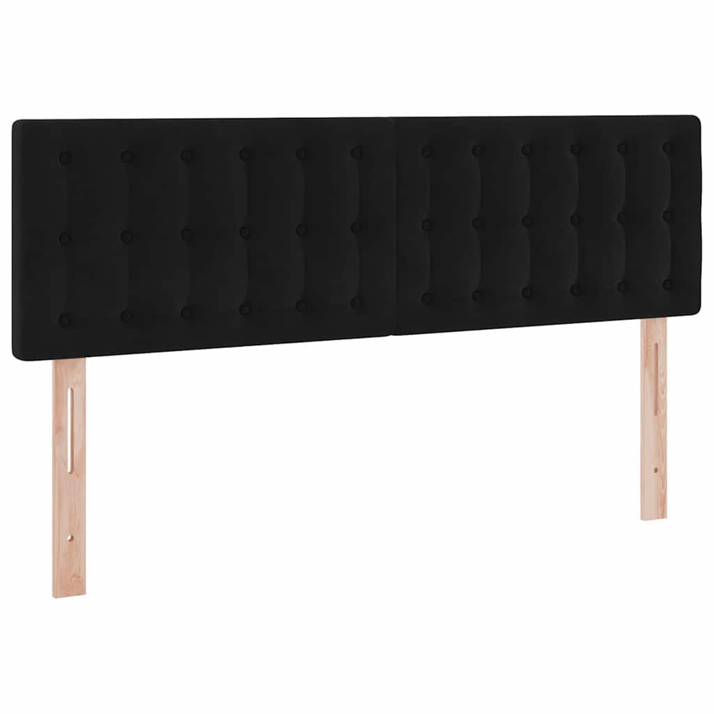 Opbergbed met LED met matras met LED Zwart 140 x 190 cm Fluweel is nu te koop bij PeponiXL, paradijselijk wonen!