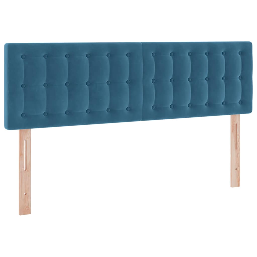 Opbergbed met LED met matras Donkerblauw 140 x 200 cm Fluweel is nu te koop bij PeponiXL, paradijselijk wonen!