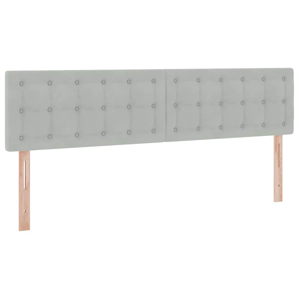 Opbergbed met LED met matras Lichtgrijs 180 x 200 cm Fluweel is nu te koop bij PeponiXL, paradijselijk wonen!