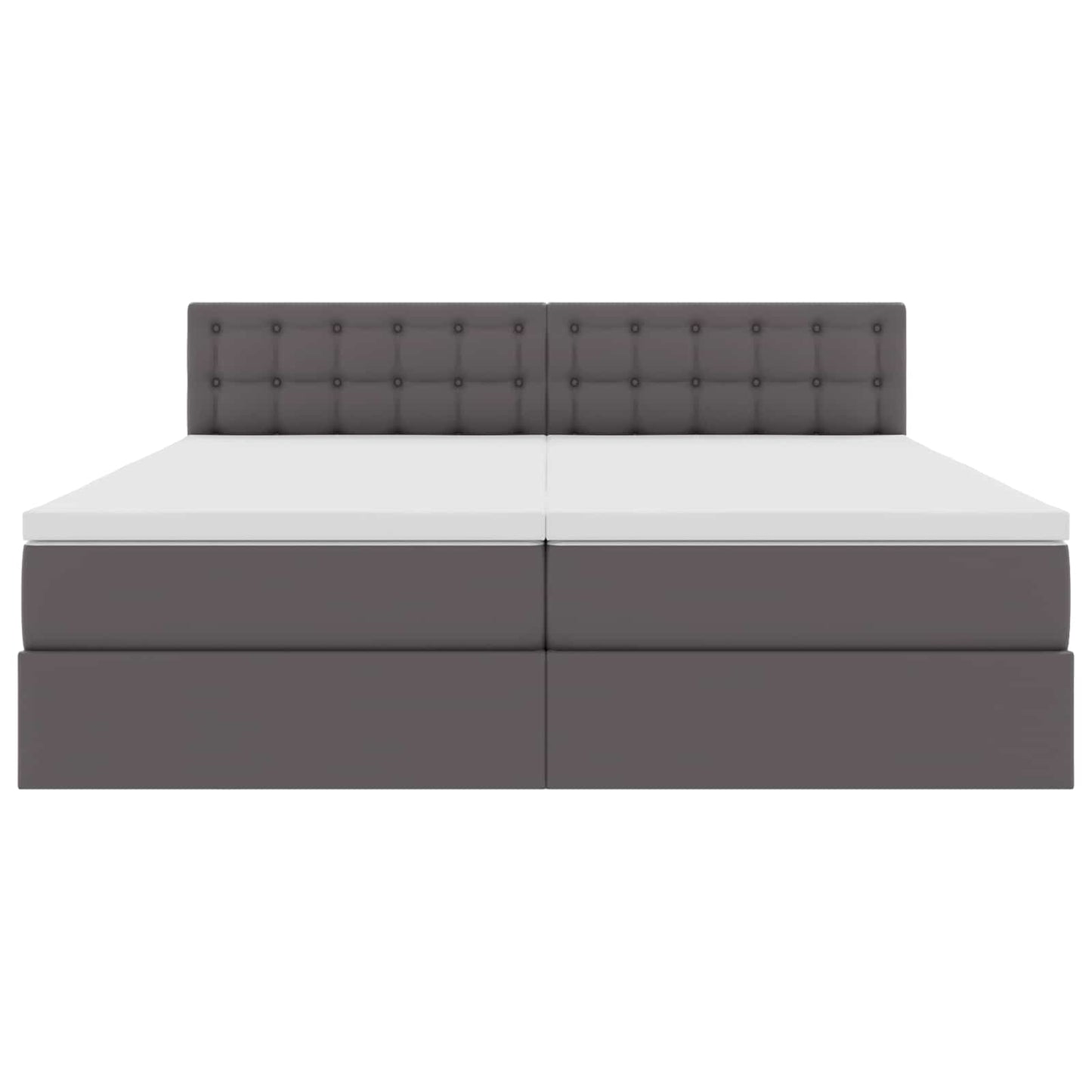 Opbergbed met LED met matras Grijs 180 x 200 cm Nep Leer is nu te koop bij PeponiXL, paradijselijk wonen!
