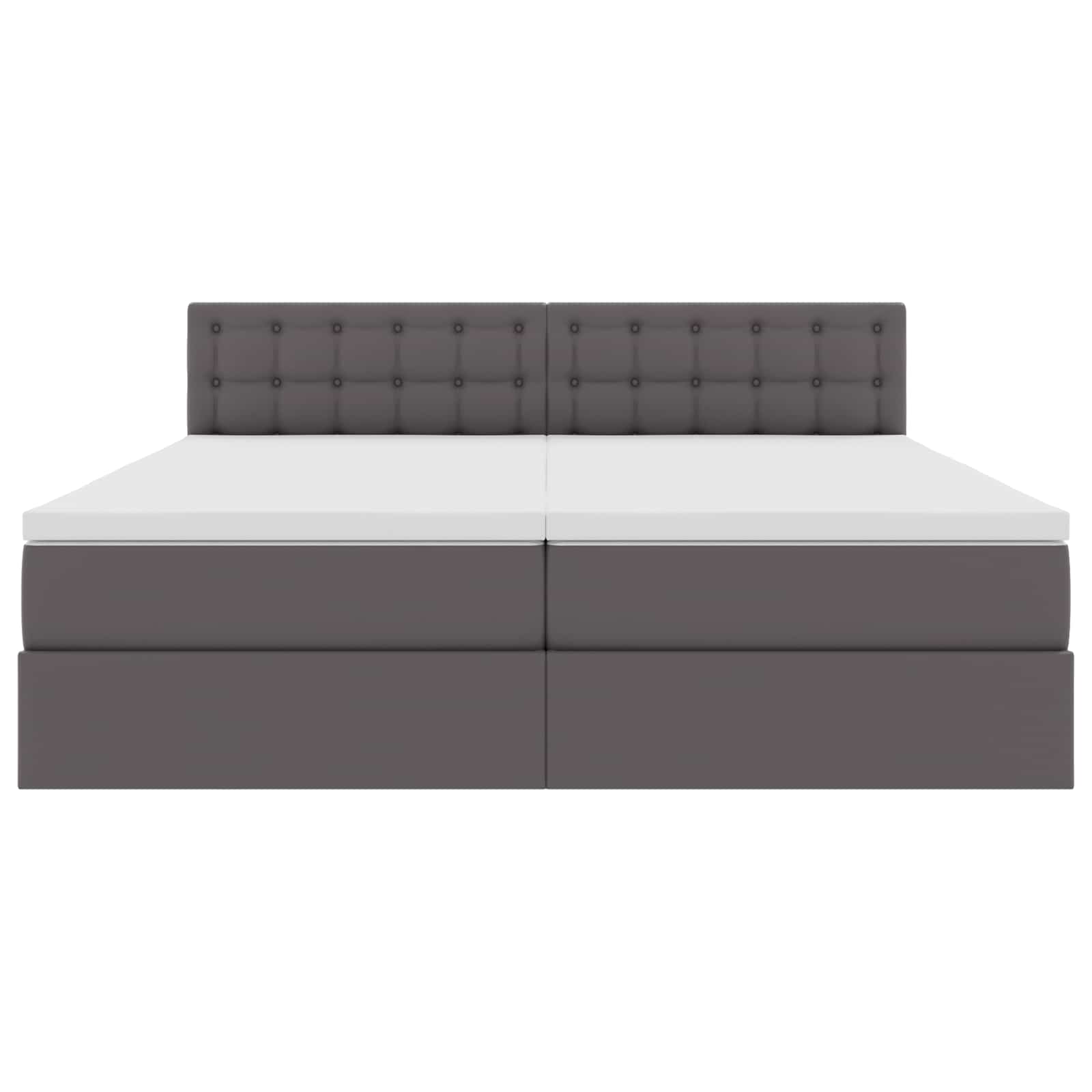 Opbergbed met LED met matras Grijs 180 x 200 cm Nep Leer is nu te koop bij PeponiXL, paradijselijk wonen!