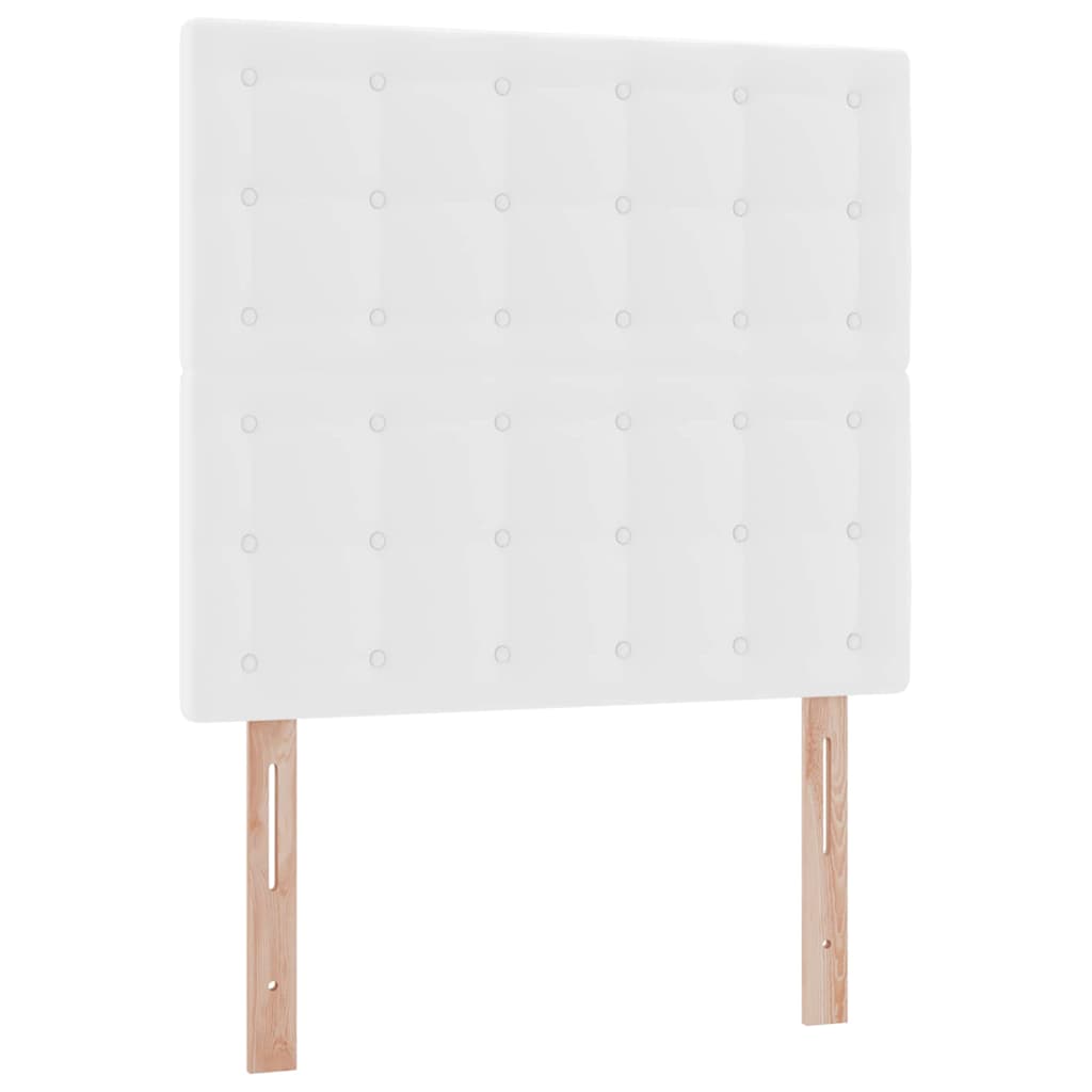 Opslag bed met matras met opslag Puur Wit 90 x 190 cm Nep Leer is nu te koop bij PeponiXL, paradijselijk wonen!