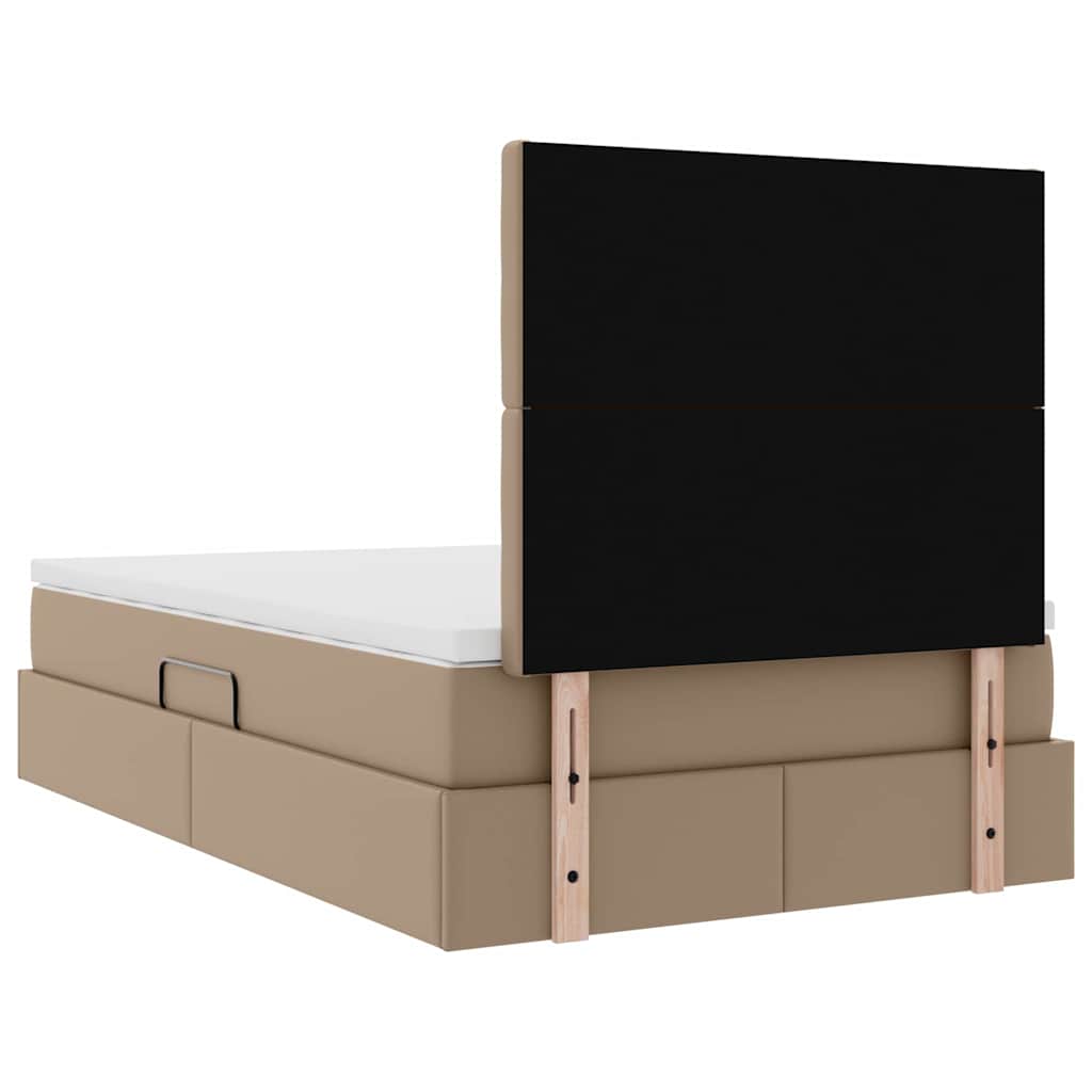 Opslag bed met matras Cappuccino 120 x 200 cm Nep Leer is nu te koop bij PeponiXL, paradijselijk wonen!