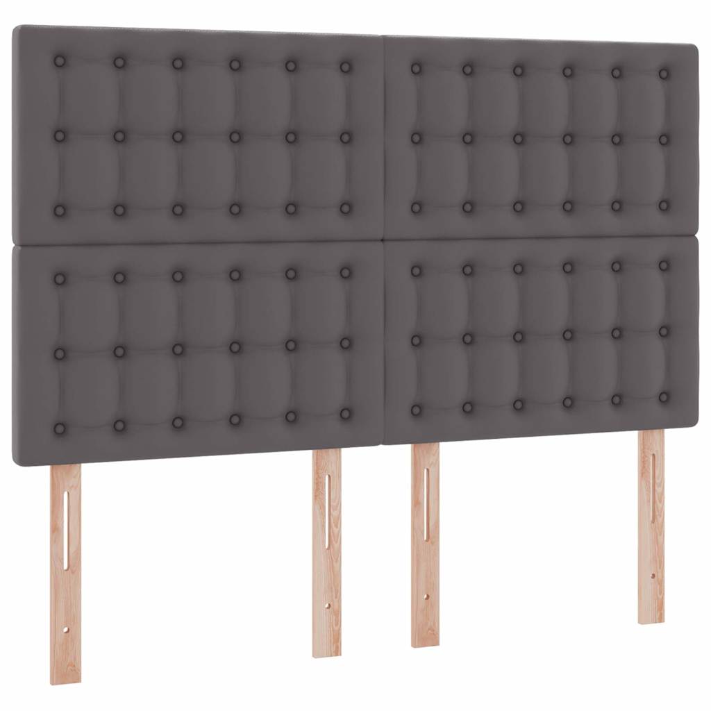 Opslag bed met matras met opslag Grijs 140 x 190 cm Nep Leer is nu te koop bij PeponiXL, paradijselijk wonen!