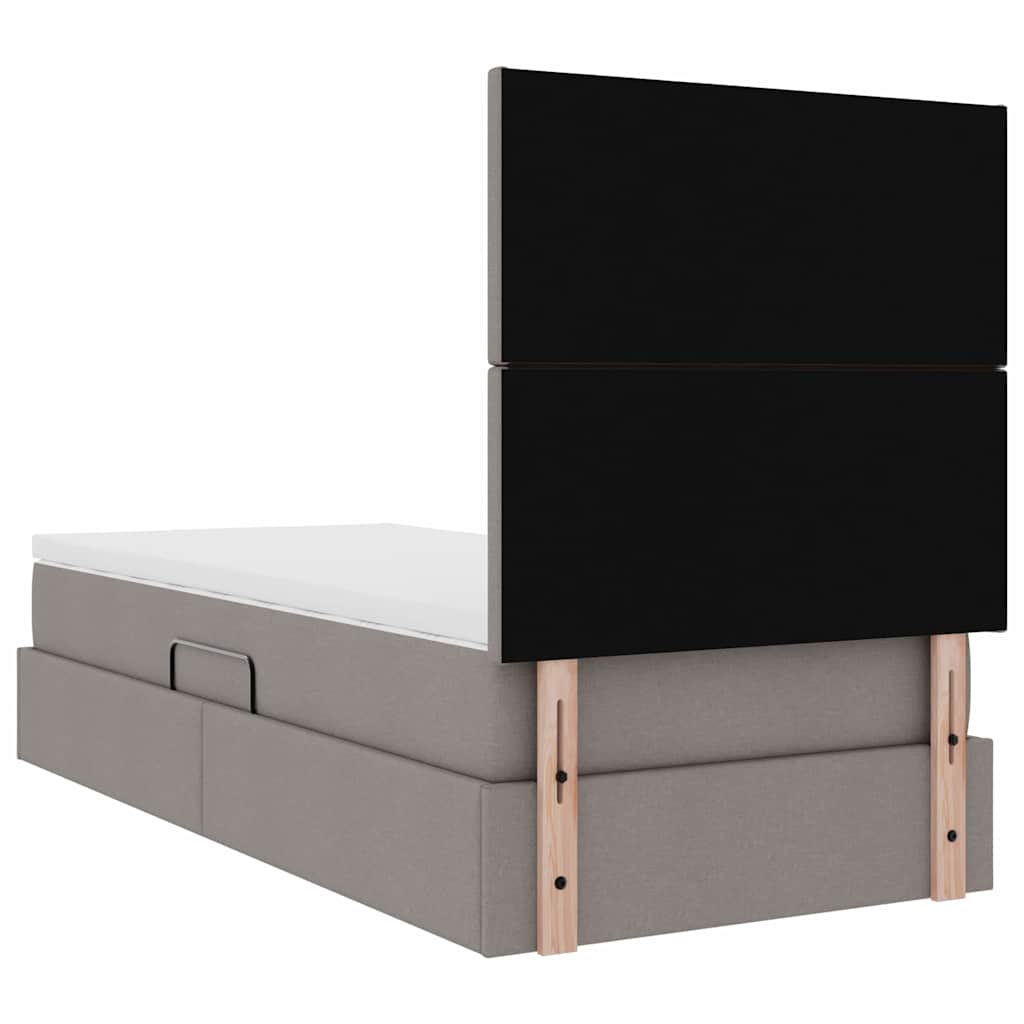 Opslag bed met matras met matras Taupe 90 x 190 cm Polyester is nu te koop bij PeponiXL, paradijselijk wonen!