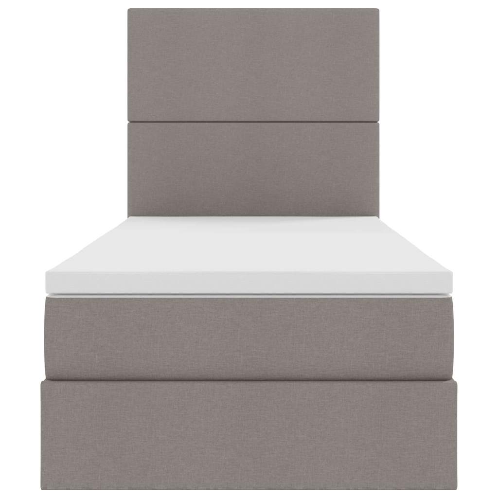Opslag bed met matras met matras Taupe 90 x 190 cm Polyester is nu te koop bij PeponiXL, paradijselijk wonen!