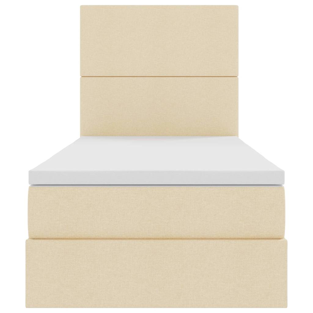 Opslag bed met matras met matras Crème 90 x 190 cm Polyester is nu te koop bij PeponiXL, paradijselijk wonen!