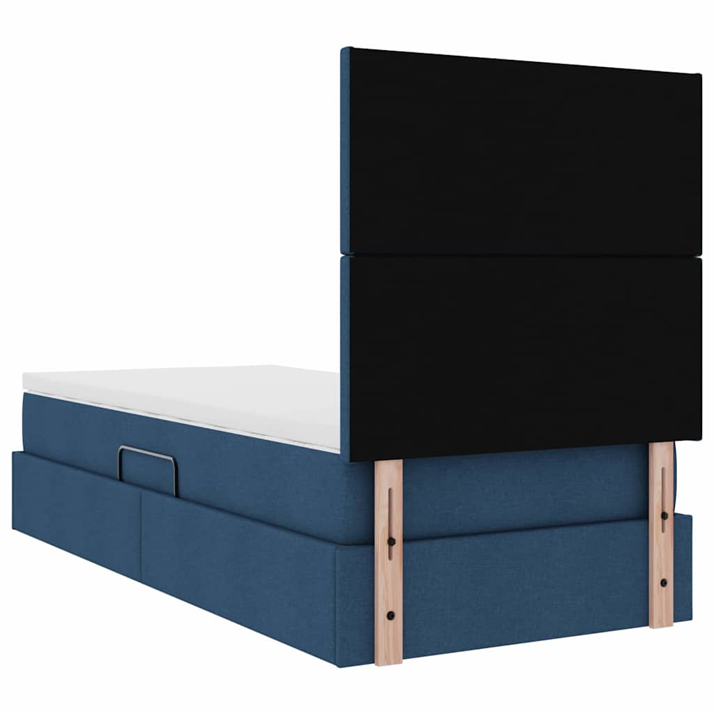 Opslag bed met matras met matras Blauw 90 x 190 cm Polyester is nu te koop bij PeponiXL, paradijselijk wonen!