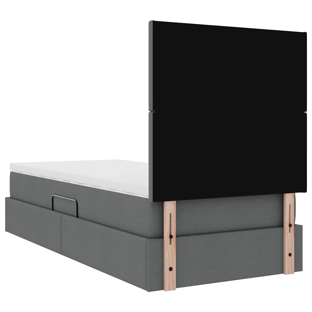 Opslag bed met matras Donkergrijs 90 x 200 cm Polyester is nu te koop bij PeponiXL, paradijselijk wonen!