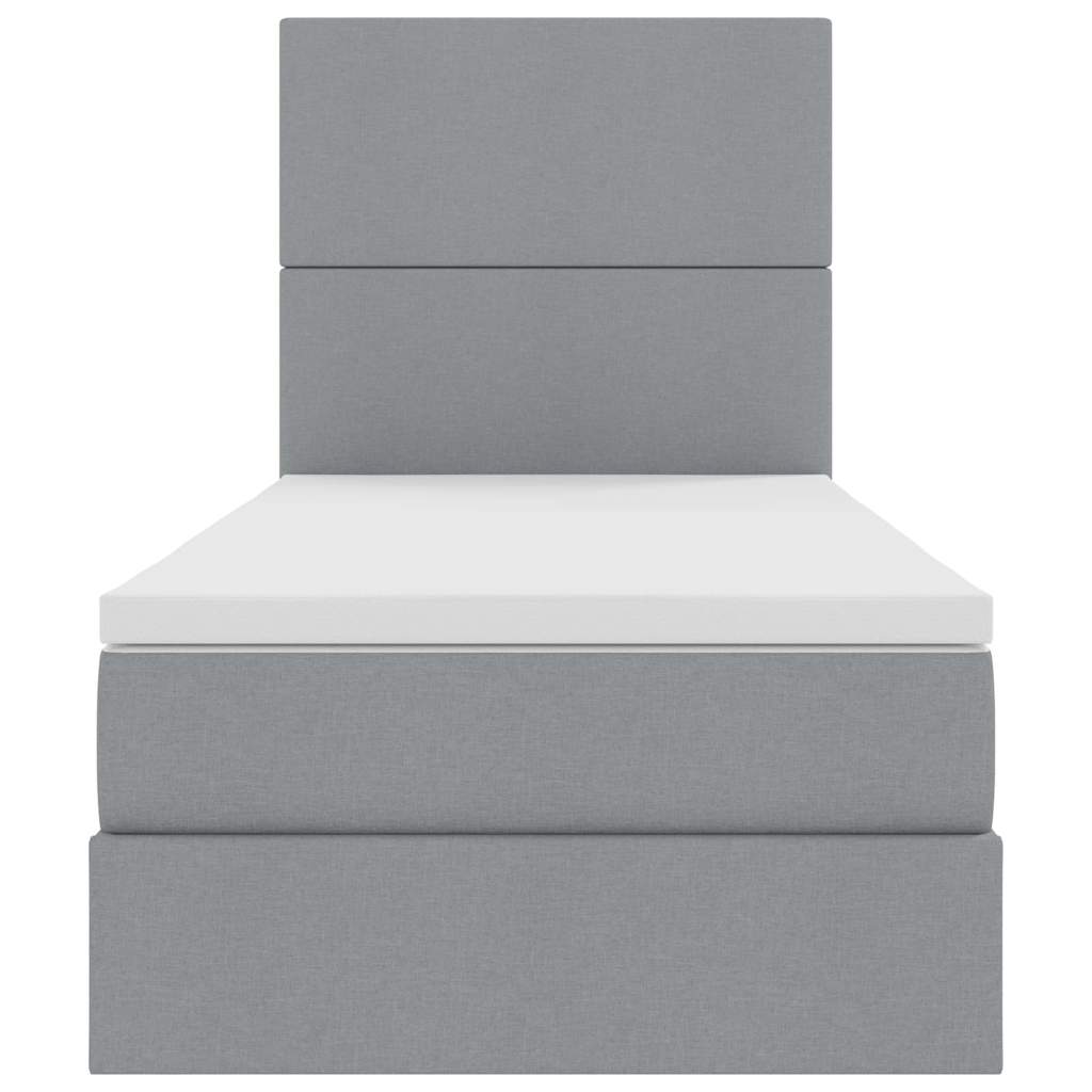 Opslag bed met matras Lichtgrijs 100 x 200 cm Polyester is nu te koop bij PeponiXL, paradijselijk wonen!