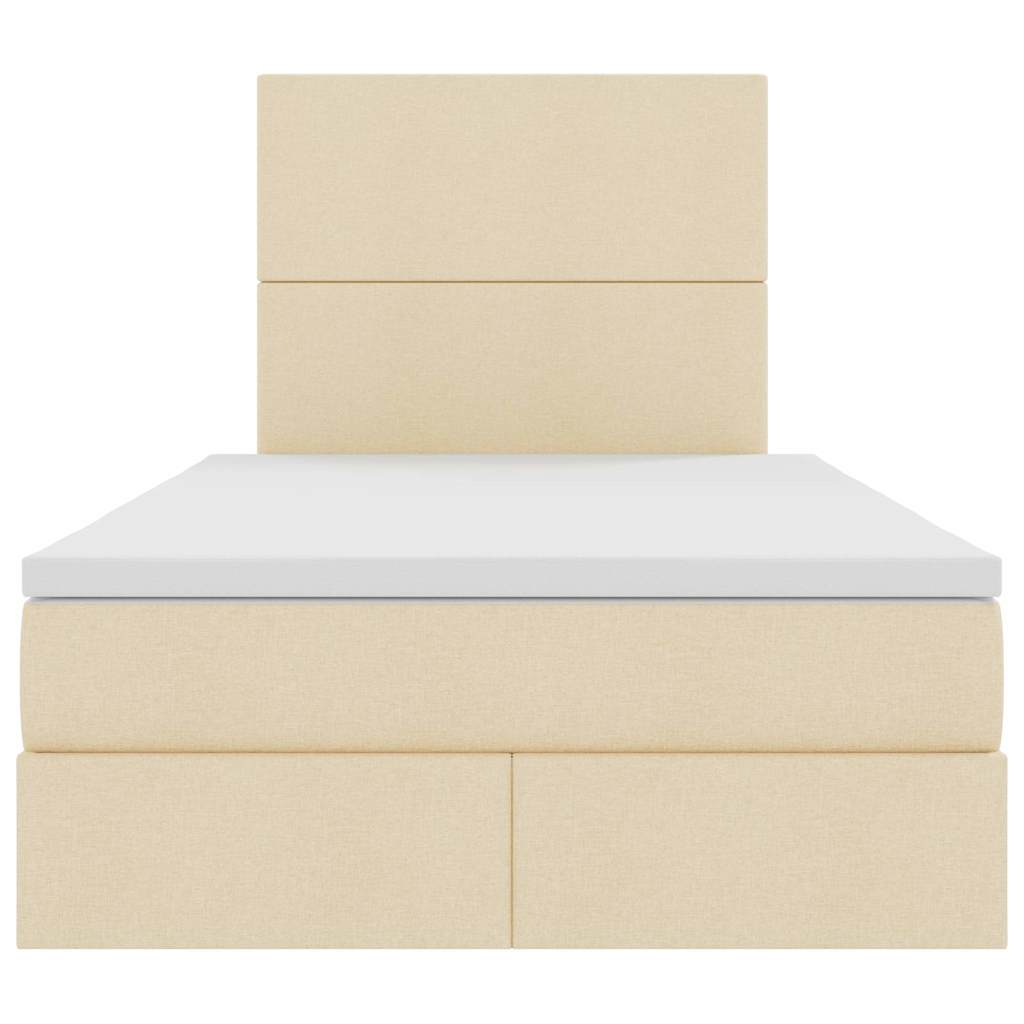 Opslag bed met matras met matras Crème 120 x 200 cm Polyester is nu te koop bij PeponiXL, paradijselijk wonen!