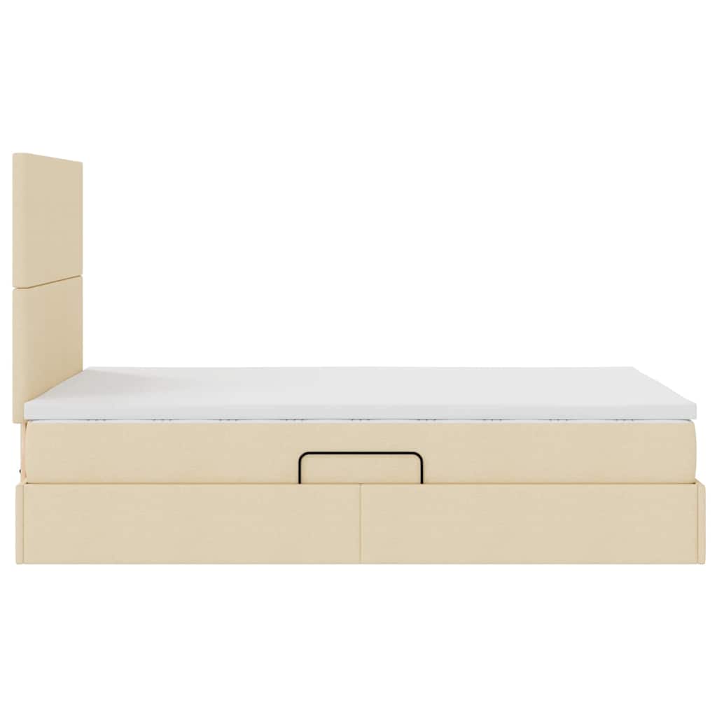 Opslag bed met matras met matras Crème 120 x 200 cm Polyester is nu te koop bij PeponiXL, paradijselijk wonen!