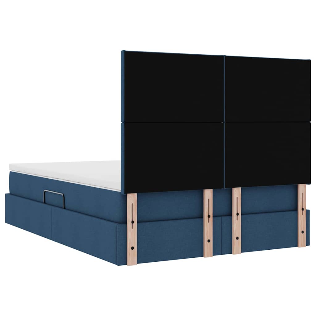 Opslag bed met matras met matras Blauw 140 x 190 cm Polyester is nu te koop bij PeponiXL, paradijselijk wonen!