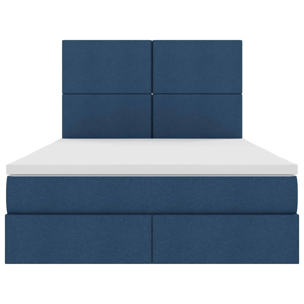 Opslag bed met matras met matras Blauw 140 x 190 cm Polyester is nu te koop bij PeponiXL, paradijselijk wonen!