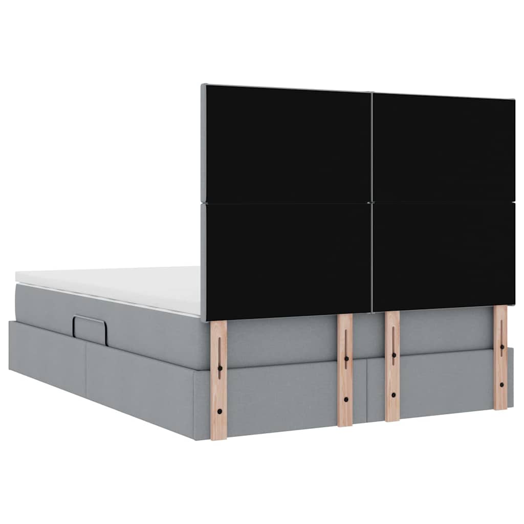 Opslag bed met matras Lichtgrijs 140 x 200 cm Polyester is nu te koop bij PeponiXL, paradijselijk wonen!