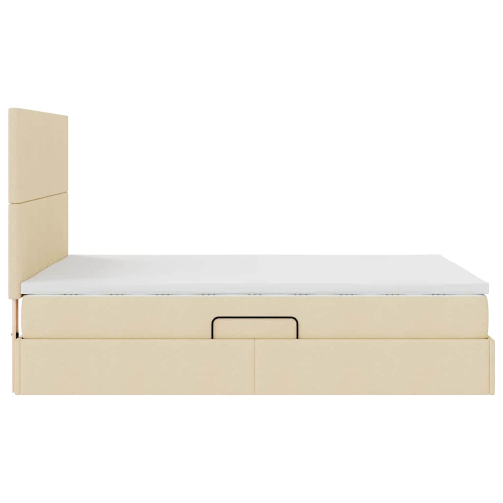 Opslag bed met matras met matras Crème 140 x 200 cm Polyester is nu te koop bij PeponiXL, paradijselijk wonen!