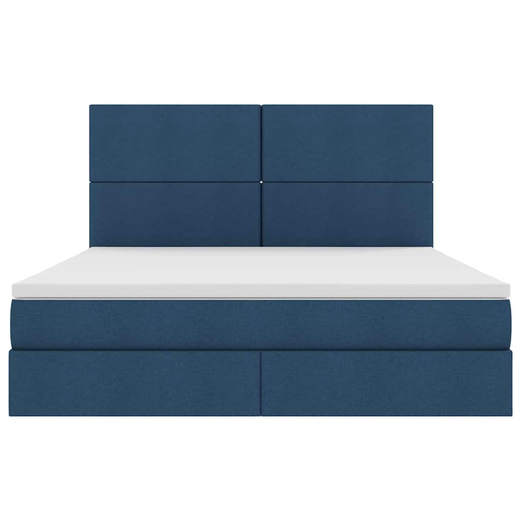Opslag bed met matras met matras Blauw 160 x 200 cm Polyester is nu te koop bij PeponiXL, paradijselijk wonen!