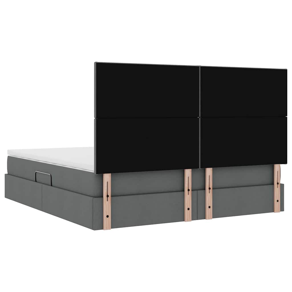 Opslag bed met matras Donkergrijs 180 x 200 cm Polyester is nu te koop bij PeponiXL, paradijselijk wonen!