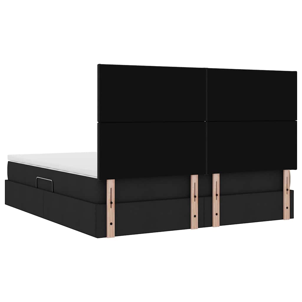 Opslag bed met matras met matras Zwart 180 x 200 cm Polyester is nu te koop bij PeponiXL, paradijselijk wonen!