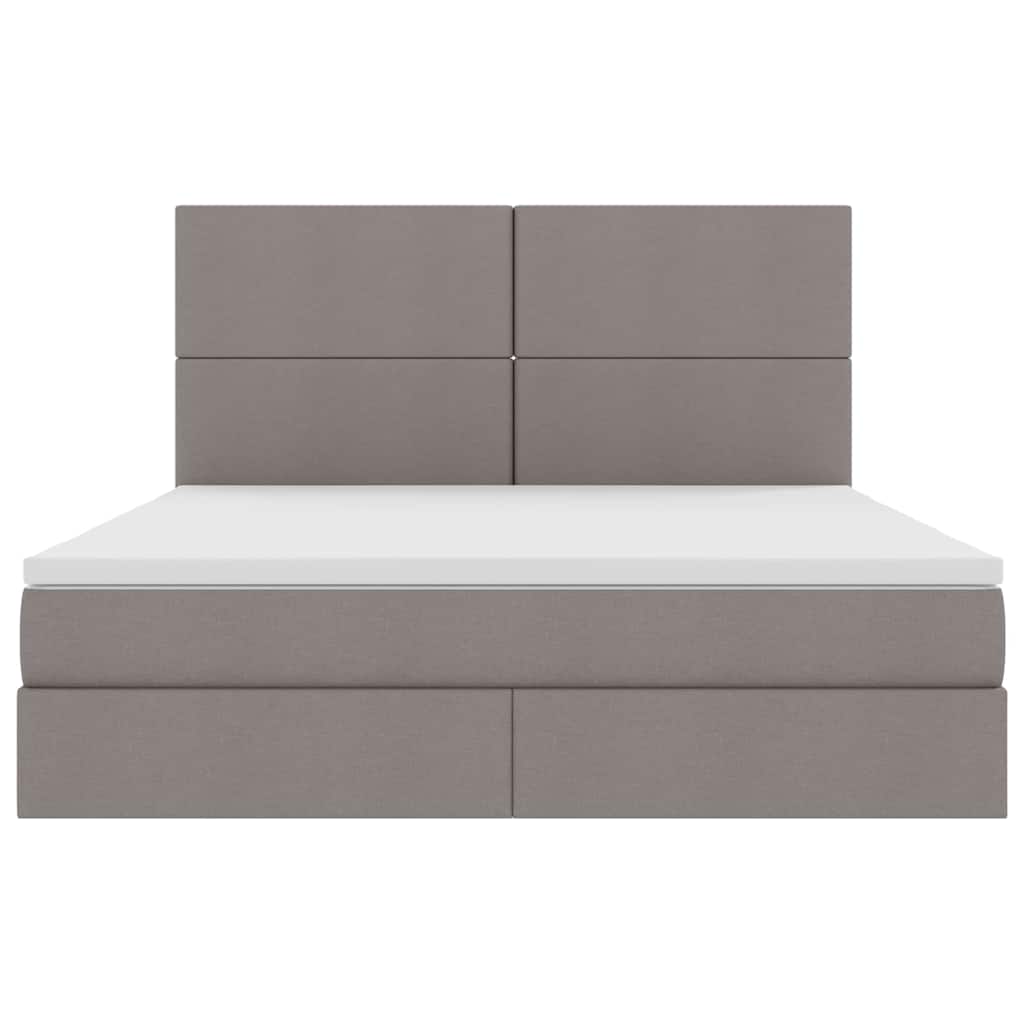 Opslag bed met matras met matras Taupe 180 x 200 cm Polyester is nu te koop bij PeponiXL, paradijselijk wonen!