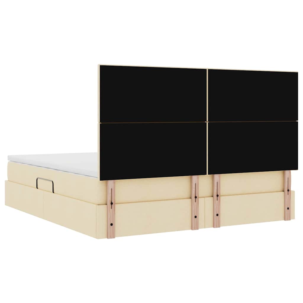 Opslag bed met matras met matras Crème 180 x 200 cm Polyester is nu te koop bij PeponiXL, paradijselijk wonen!