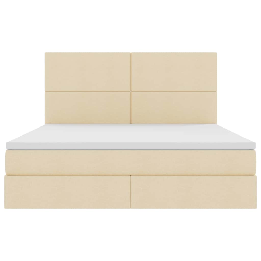 Opslag bed met matras met matras Crème 180 x 200 cm Polyester is nu te koop bij PeponiXL, paradijselijk wonen!