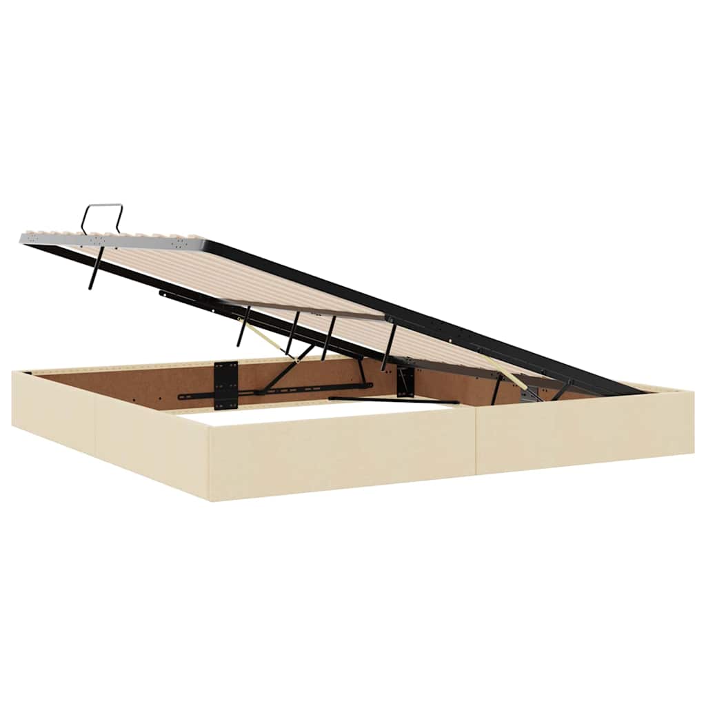Opslag bed met matras met matras Crème 200 x 200 cm Polyester is nu te koop bij PeponiXL, paradijselijk wonen!
