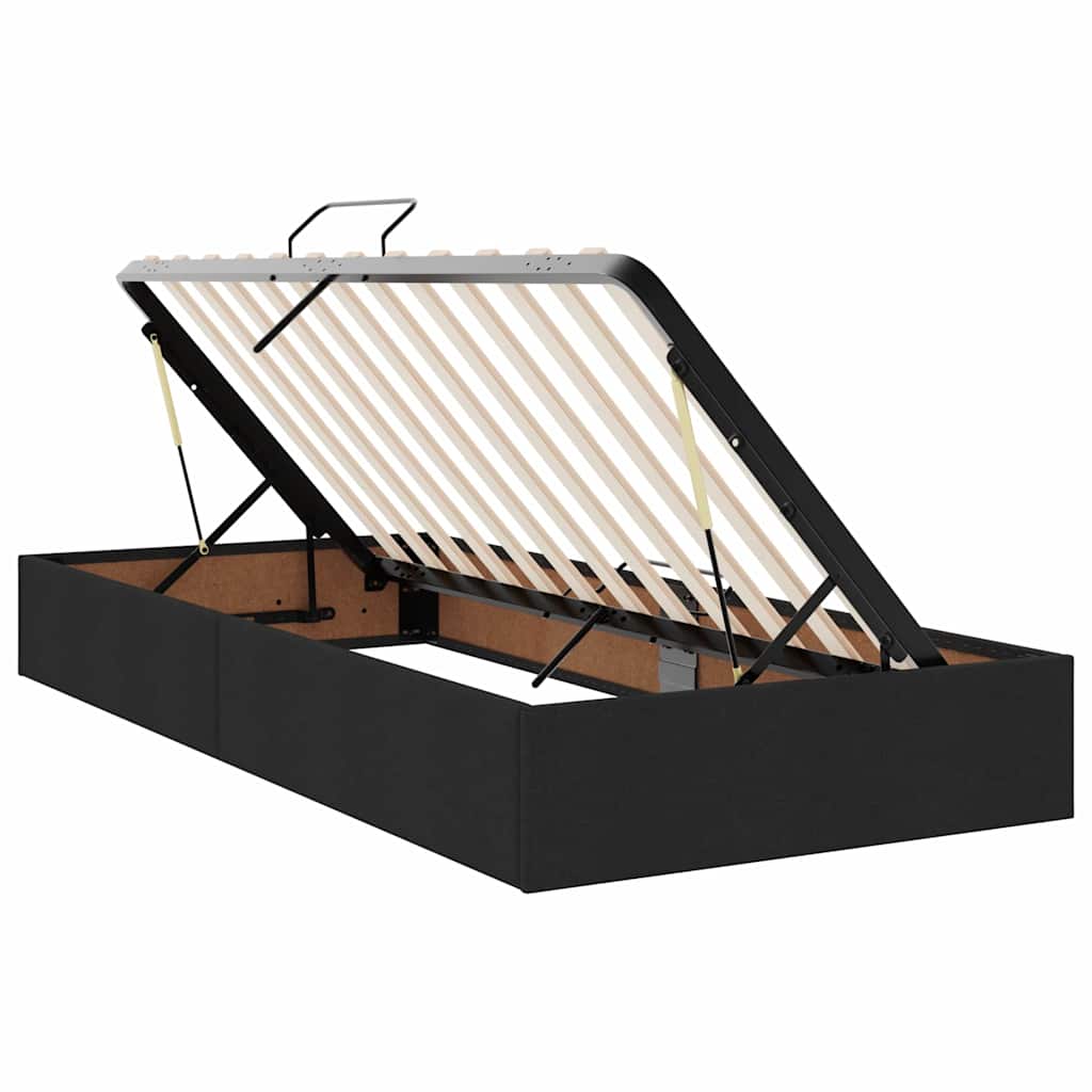 Opslag bed met matras met matras Zwart 90 x 190 cm Polyester is nu te koop bij PeponiXL, paradijselijk wonen!